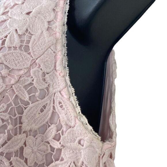 Joie Pale Pink Bridely Lace High Low Sleeveless Cut Out Dress Sz 8 - Picture 11 of 16